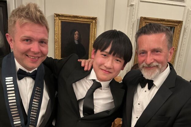 L-R - Ben Gibbons, Clement Au and Gary Jones at the Oxford Junior Chef of the Year 2025 awards ceremony