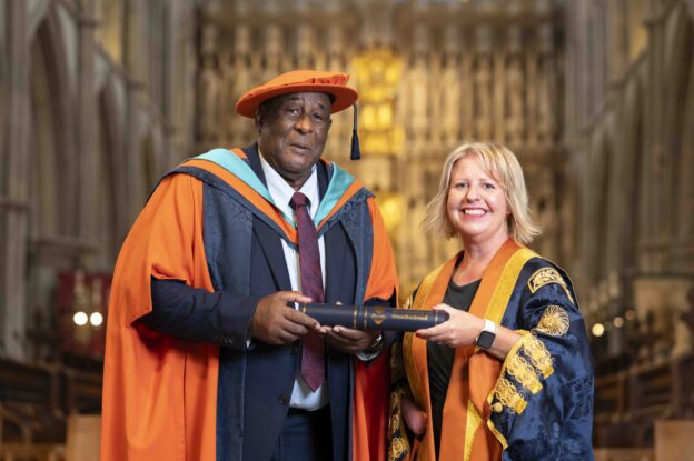 Footballing pioneer Clyde Best honoured by the University of Sunderland